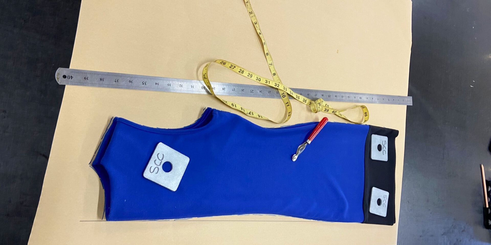 Pattern making from a garment workshop